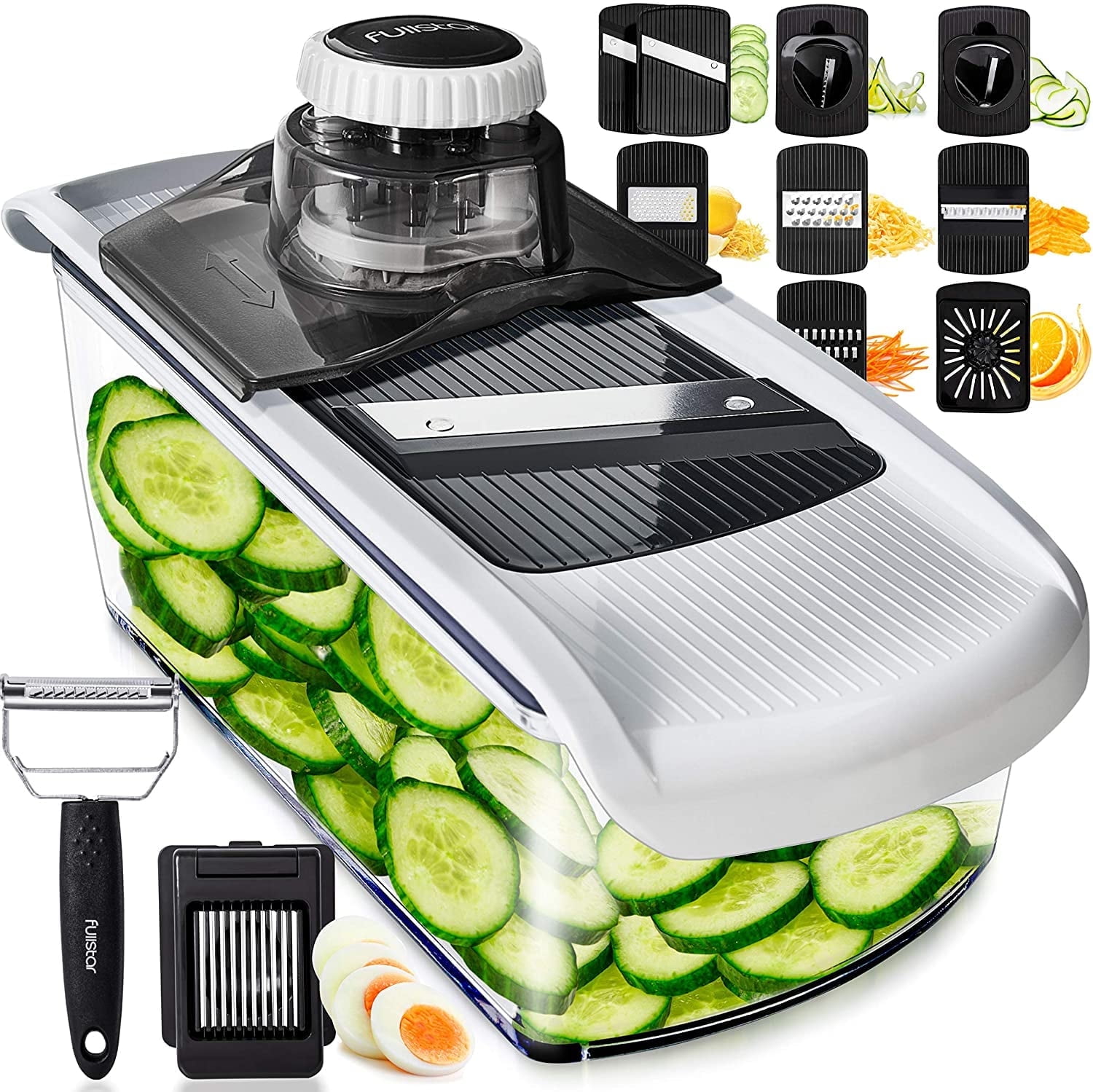 調理器具 Fullstar Mandoline & Spiral Slicer 11in1 Fullstar Mandoline Slicer, 11-in-1 Vegetable Grater, Spiralizer