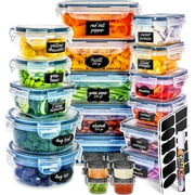 Fullstar, Meal Prep Container, Food Storage Container Sets, Airtight Containers With Lids, 50 Pcs, Marker & Labels