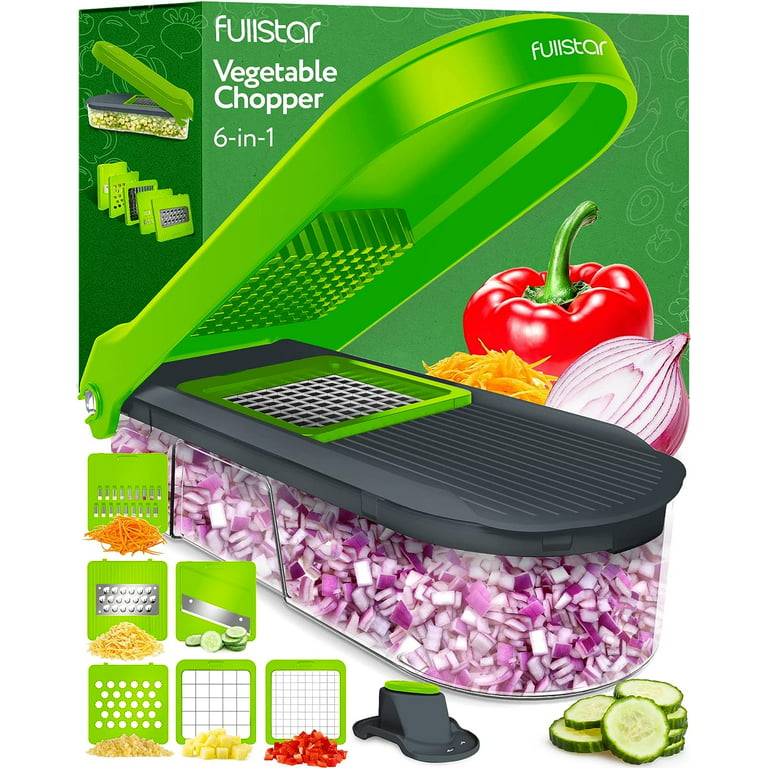 Fullstar - Vegetable Chopper - Food Chopper with Container - 7 Blades,  Black 