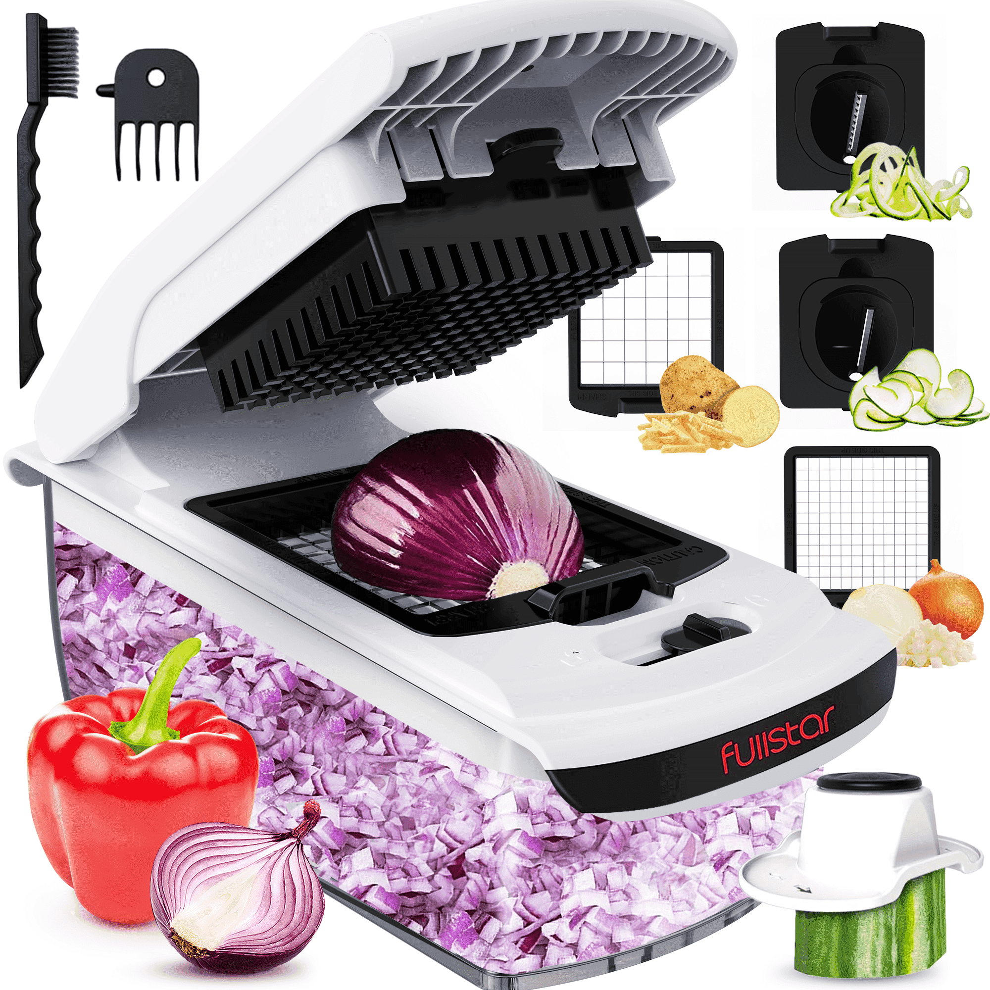 Fullstar 4-in-1 White Vegetable and Onion Chopper 