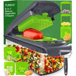 Fullstar Vegetable Chopper - Veggie Chopper - Onion Chopper with Container  - Pro Food Chopper - Slicer Dicer Cutter - (3 in 1, White)