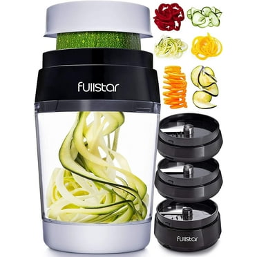 Fullstar Vegetable Spiralizer Vegetable Slicer - 6 in 1 Zucchini Spaghetti Maker Zoodle Maker Veggie Spiralizer Adjustable Handheld Spiralizer Zucchini Noodle Maker Zucchini Spiralizer