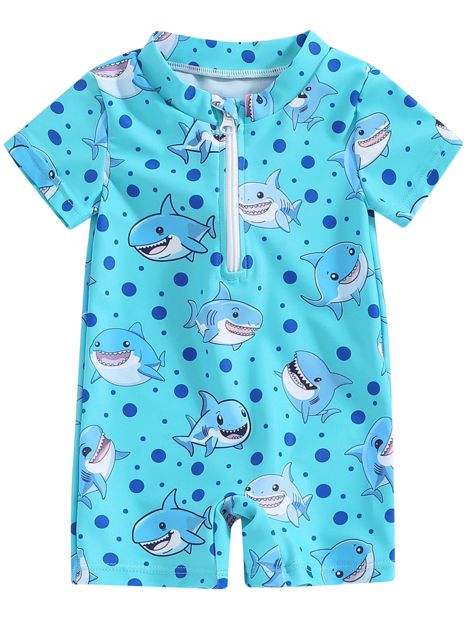 Fullvigor Baby Boy Rash Guard Swimsuit Sun Protection One Piece Zipper