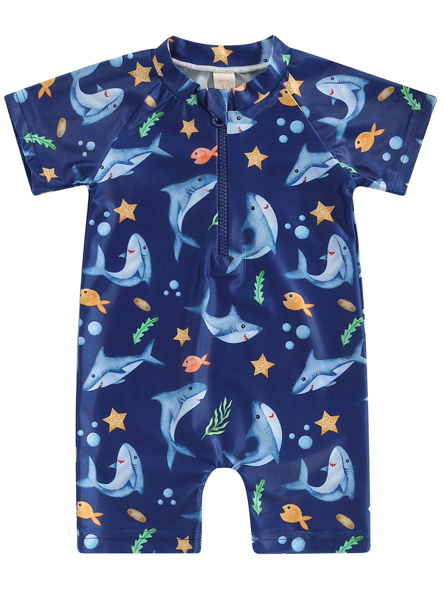Fullvigor Baby Boy Rash Guard Swimsuit Sun Protection One Piece Zipper