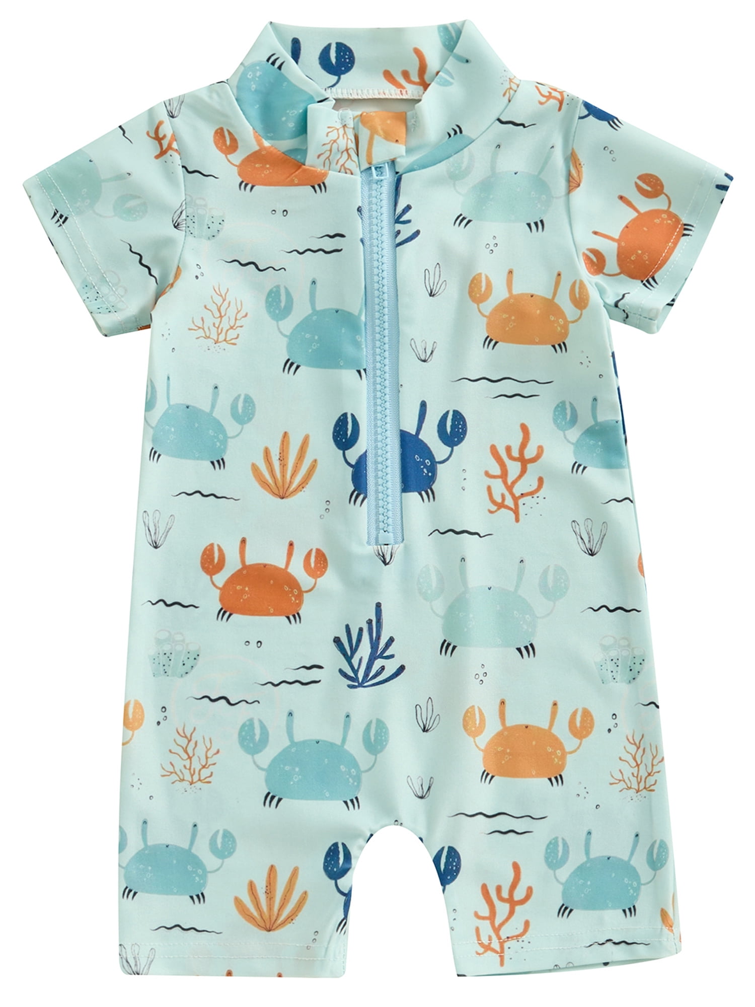 Fullvigor Baby Boy Rash Guard Swimsuit Sun Protection One Piece Zipper