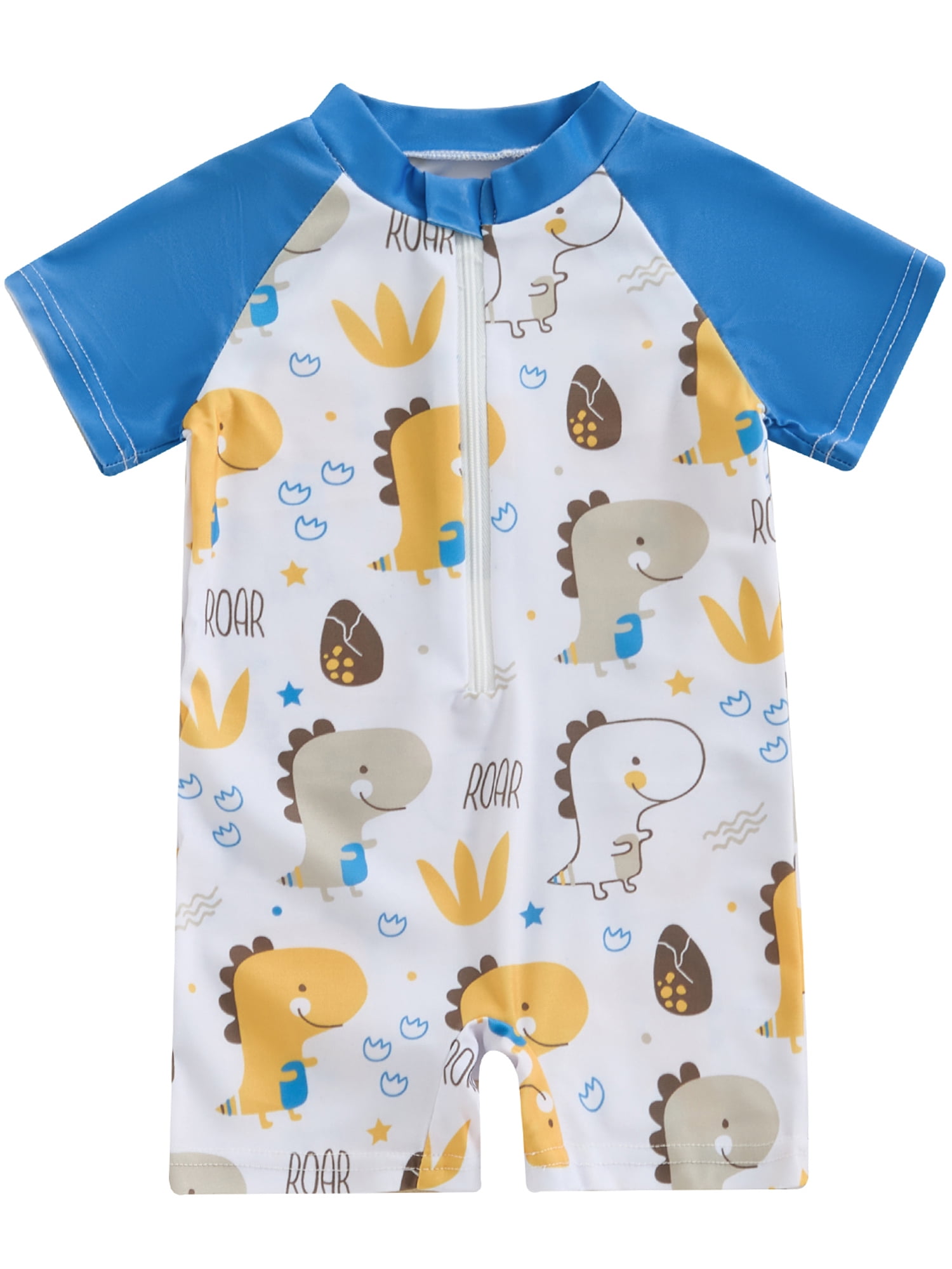 Fullvigor Baby Boy Rash Guard Swimsuit Sun Protection One Piece Zipper