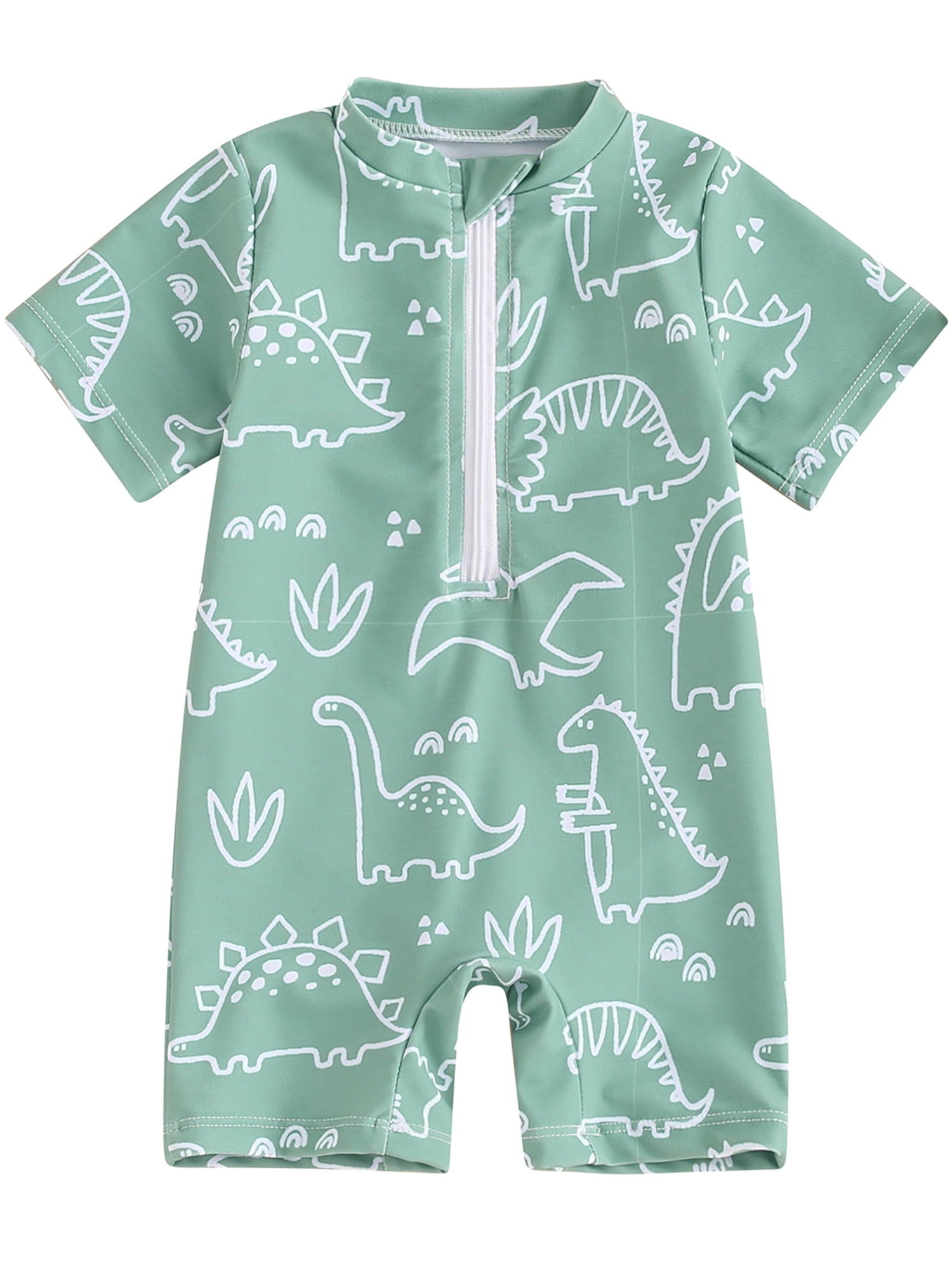 Fullvigor Baby Boy Rash Guard Swimwear One Piece Zip Sun Protection