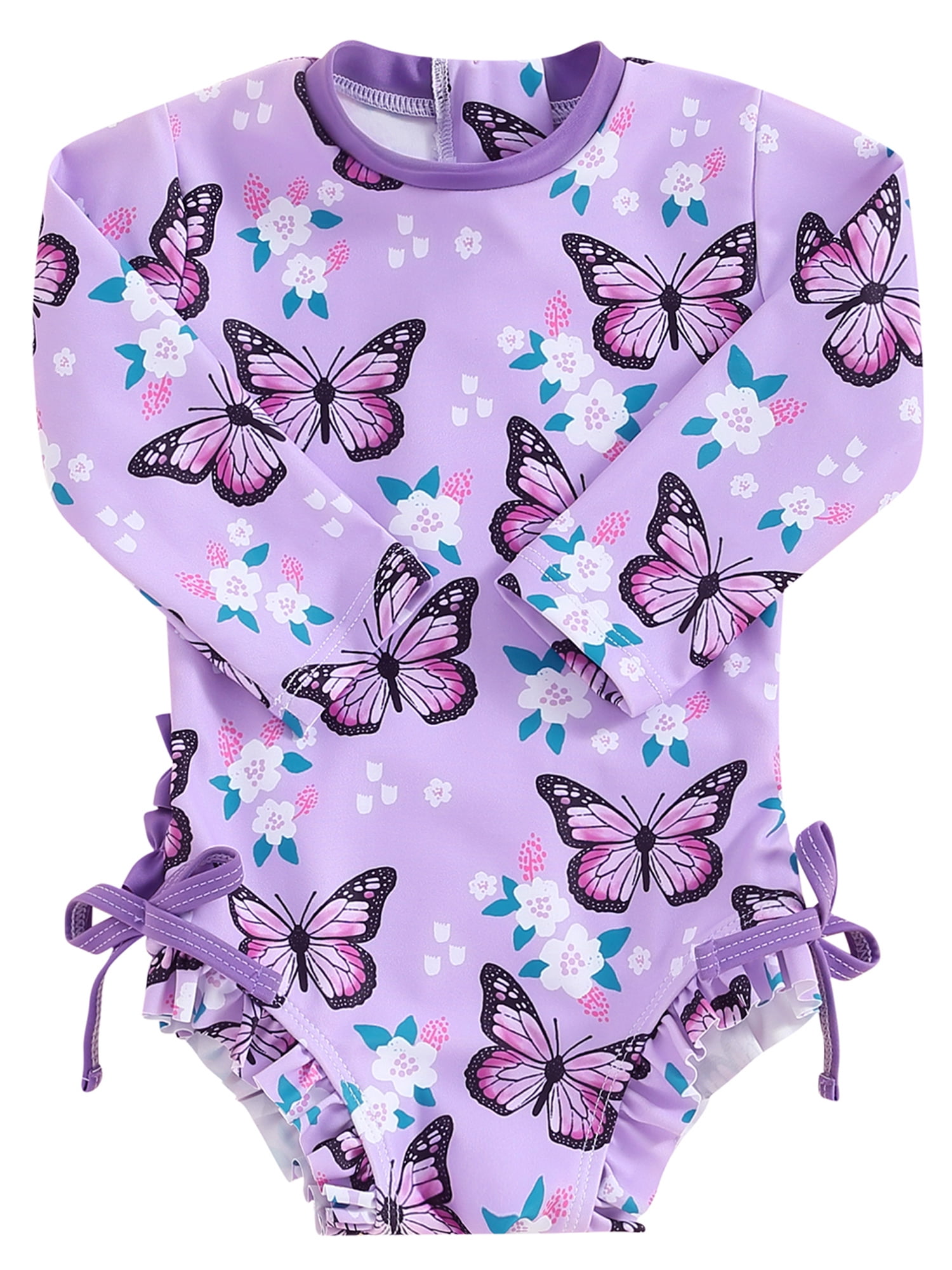 Baby Bikini 0-3 Months Girls' Sun Protection Swim Set Long Sleeve