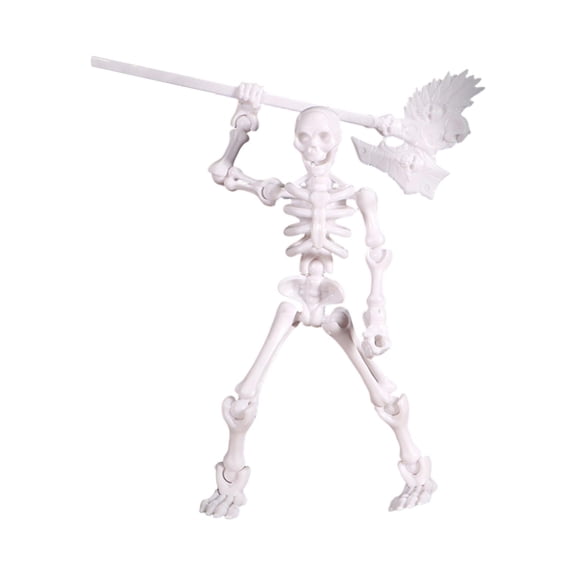Fully Articulated Skeleton Action Figure with Movable Joints and Detachable Parts for Creative Assembly and Display