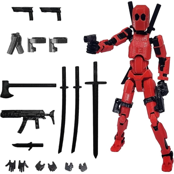 Fully Assembled 3D Printed Action Figure, Multi-Jointed Posable Titan 13 Model, Desktop Collectible Toy 13 Style