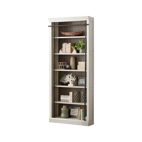 Fully Assembled 8" Tall Wood Bookcase Storage Organizer Book Shelf White