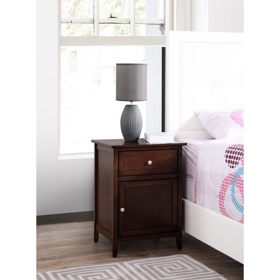 Fully Assembled Beige Nightstand / Ready for Immediate Bedroom Decor