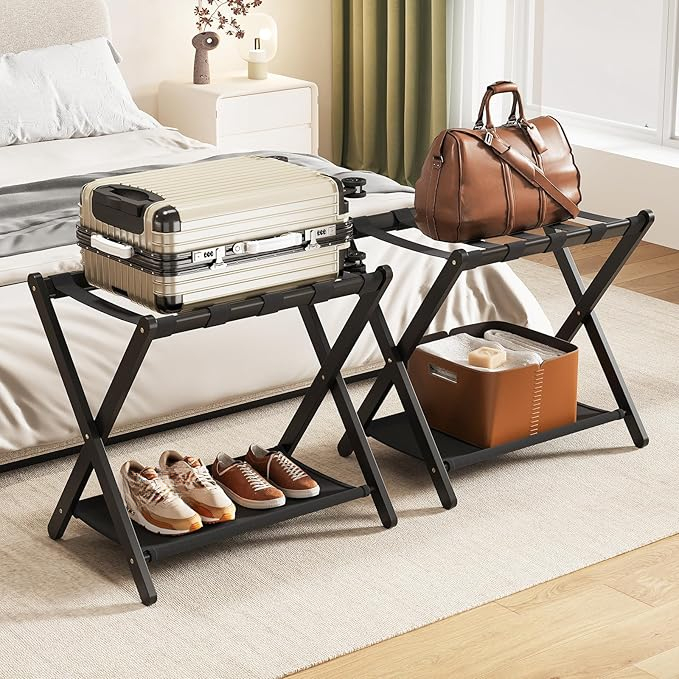 Fully Assembled Luggage Racks Set of Luggage Rack for Guest Room ...