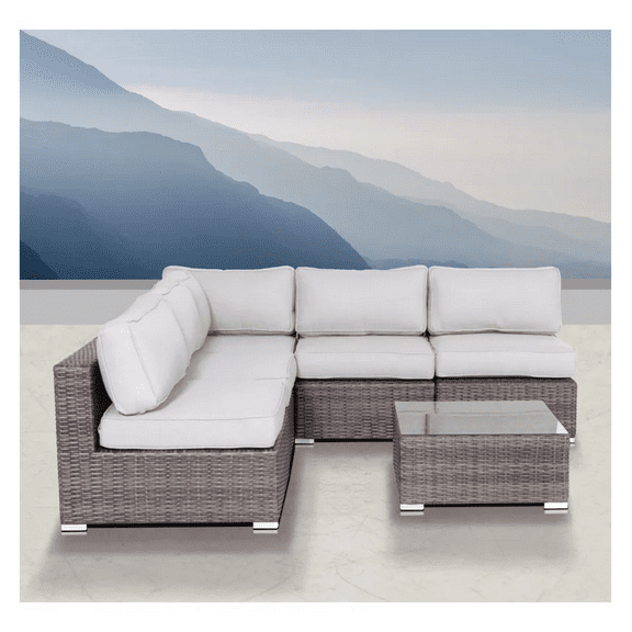 Fully Assembled Wicker 4-Person Seating Set with Cushions