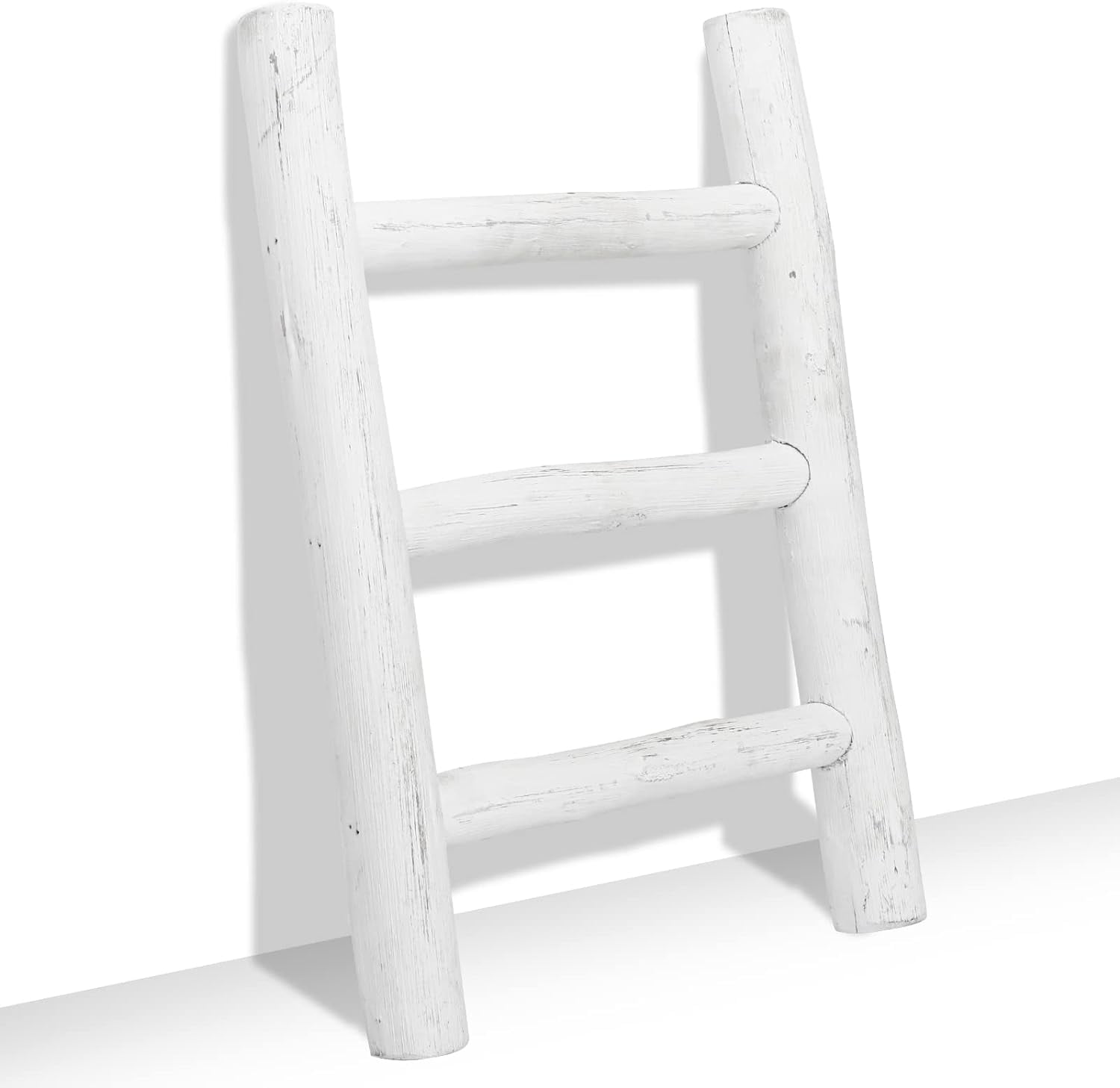 Fully Assembled Wooden Tea Towel Ladder, Mini Ladder Towel Rack Display ...