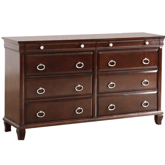 Fully Assembled at Factory, Tarnish - Resistant Hardware / Traditional Dresser for Bedroom