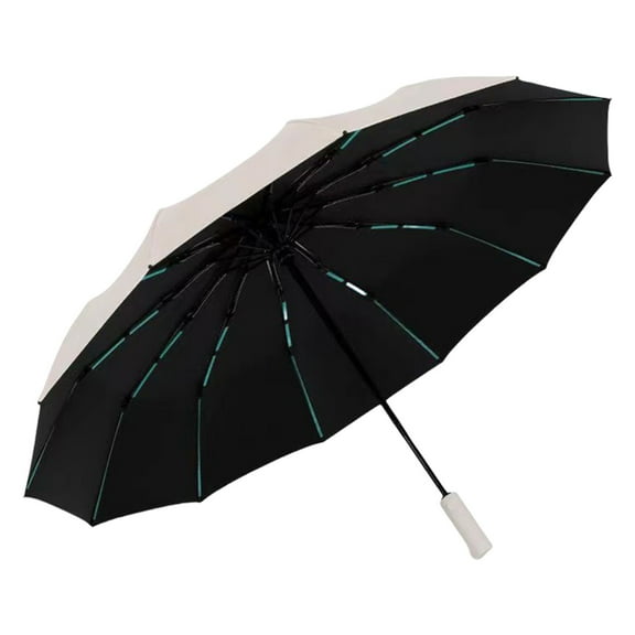 Fully Automatic 60 Rib Folding Umbrella for Sun and Rain - Wind-Resistant & Portable Sunshade