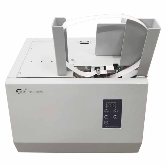 Fully Automatic Banknote Banding Machine Paper Money Strapping Bundling Machine Automatic Cross Tying Machine 110V