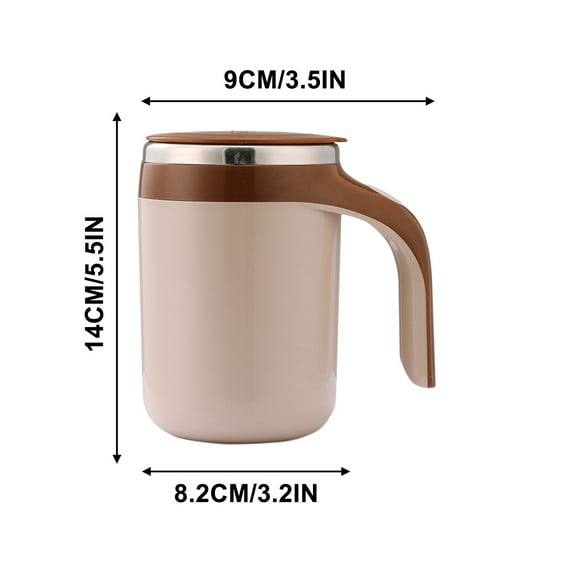Fully Automatic Coffee Mixing Cup | Stainless Steel Magnetic Stirring Mug | Insulated Office Water Cup with Temperature-Sensitive Button