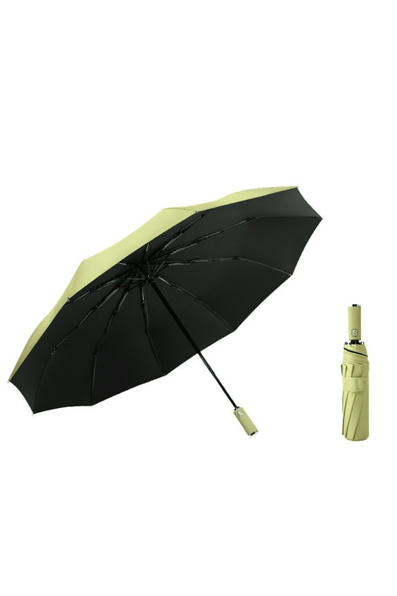 Fully Automatic Foldable Umbrella - 10 Rib Rotatable Design | High-Density Fabric | Wind Resistant | Sun & Rain Protection | One-Button Open/Close | Compact Travel Size | 105cm Coverage | Unisex Use
