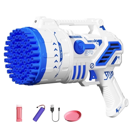 Fully Automatic Handheld Bubble Machine with 69 Holes, Outdoor Decor Party Blower for Weddings and Gatherings, Portable Bubble Blaster for Lawn Backyard and Picnic Fun