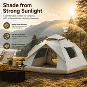 Fully Automatic Instant Setup Outdoor Tent for 2 People, Windproof Sun Protection Waterproof Camping Tent, Portable Pop Up Tent for Family Gatherings, Picnics, Camping, Park and Beach Trips