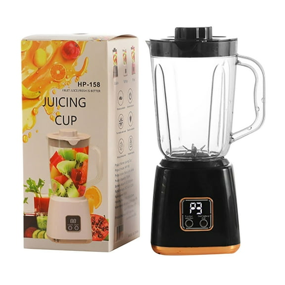 Fully Automatic Juicer, Household Juicer Fruit Processor, Portable Food Mixing Cup, Power Blender, Glass High Power Motor, Speed Settings for Vegetables and Fruit Maker Blender Food