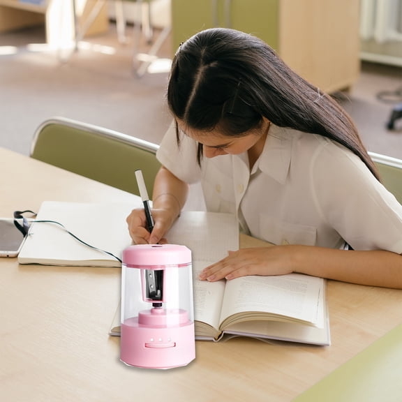 Fully Automatic Pencil Sharpener, Electric Sharpening with USB/Battery Charging, Upgraded Tungsten Steel Blade, Pressure-Activated for Various Pencil Sizes