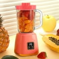 thumbnail image 1 of Fully Automatic Portable Juicer Machine Personal Blender with USB Charging for Fresh Fruit Smoothies and Healthy Drinks On The Go | Pink KTFgvq, 1 of 8