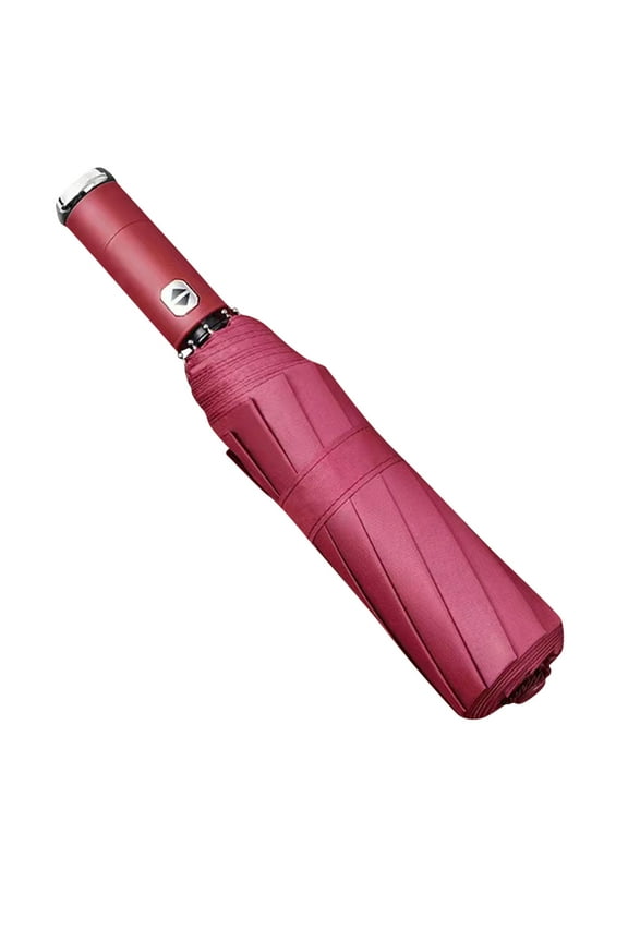 Fully Automatic Rotating LED Flashlight Umbrella - Windproof 10-Rib 360° Sun & Rain Protection with Replaceable Batteries, UPF50+ Black Glue UV Blocking Auto Open/Close Foldable Travel Umbrella