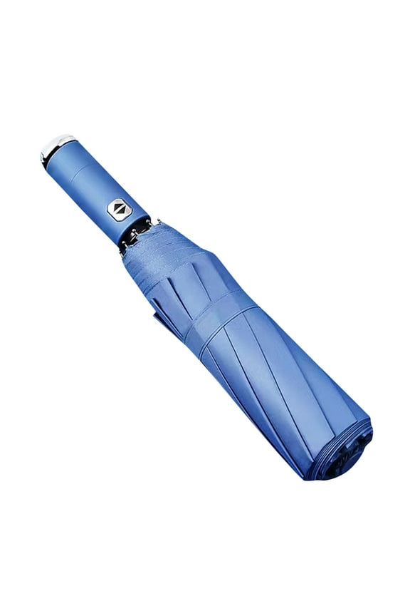 ​Fully Automatic Rotating LED Flashlight Umbrella - Windproof 10-Rib 360° Sun & Rain Protection with Replaceable Batteries, UPF50+ Black Glue UV Blocking Auto Open/Close Foldable Travel Umbrella