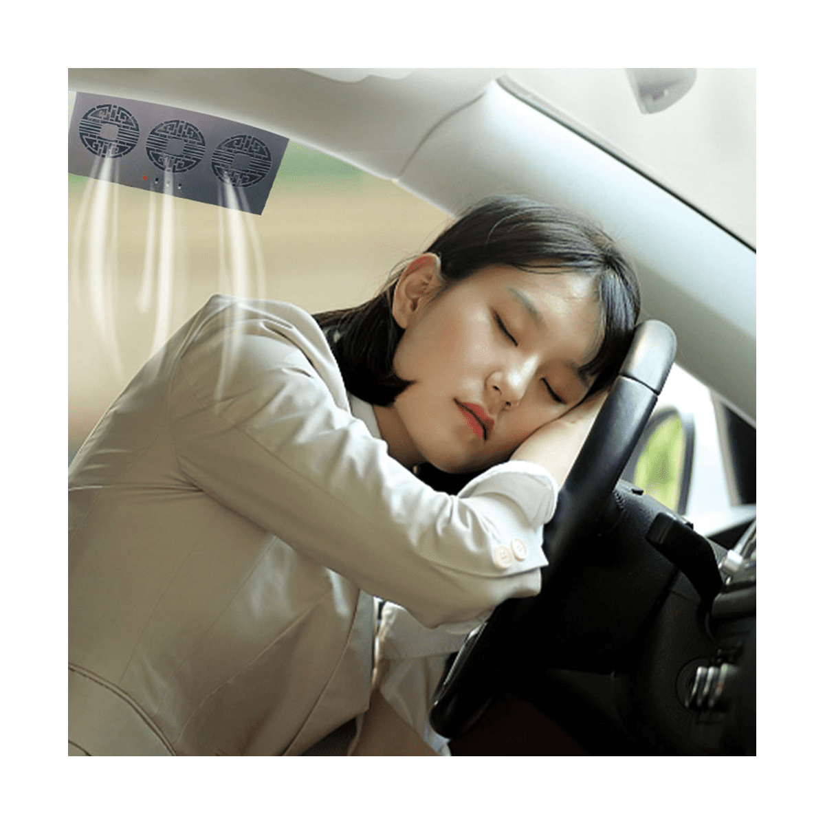 Fully Automatic Solar Light Control Ventilation Fan Vehicle Circulation