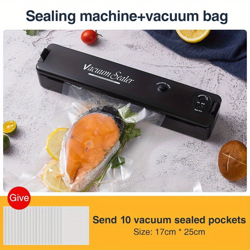 Fully Automatic Vacuum Sealer with 10 Textured Bags One Button