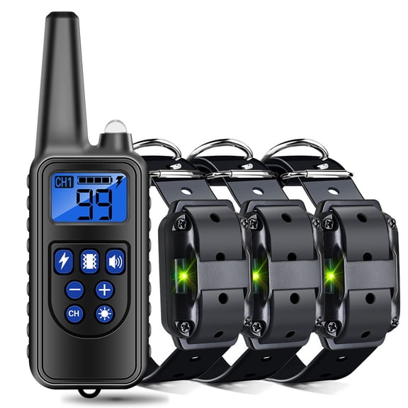 Fully Automatic Waterproof Electric Shock Dog Collar Pet Dog Anti Bite Barking Stop Remote Control