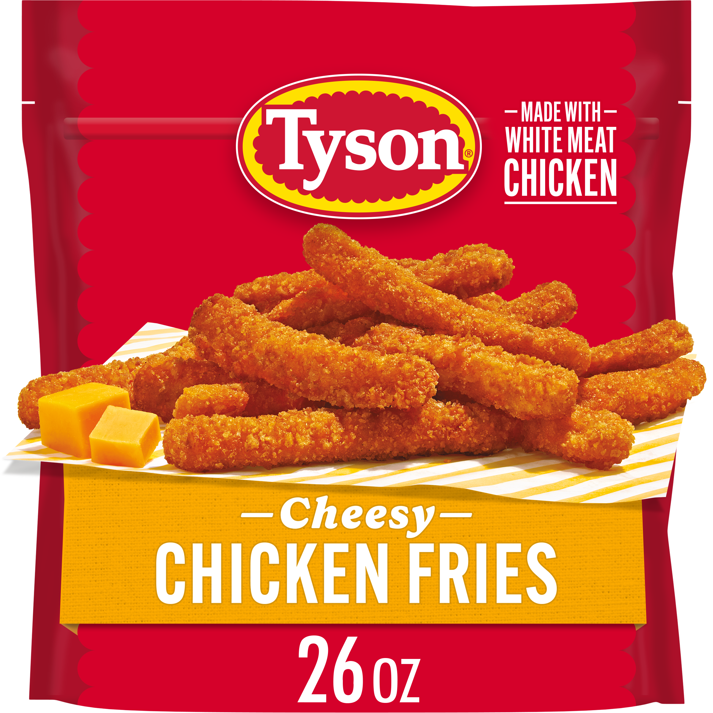 Tyson Cheesy Chicken Fries 26 oz, (Frozen, Fully Cooked)