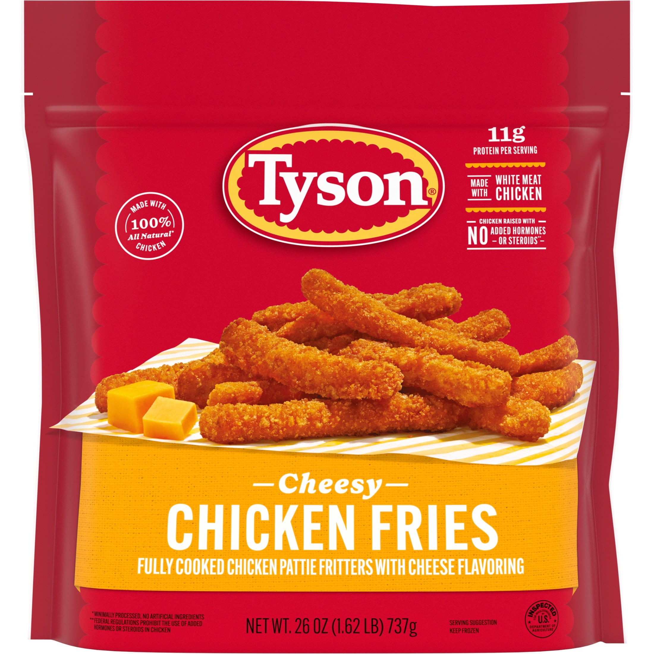 Tyson Cheesy Chicken Fries, 26 oz (Frozen, Fully Cooked)