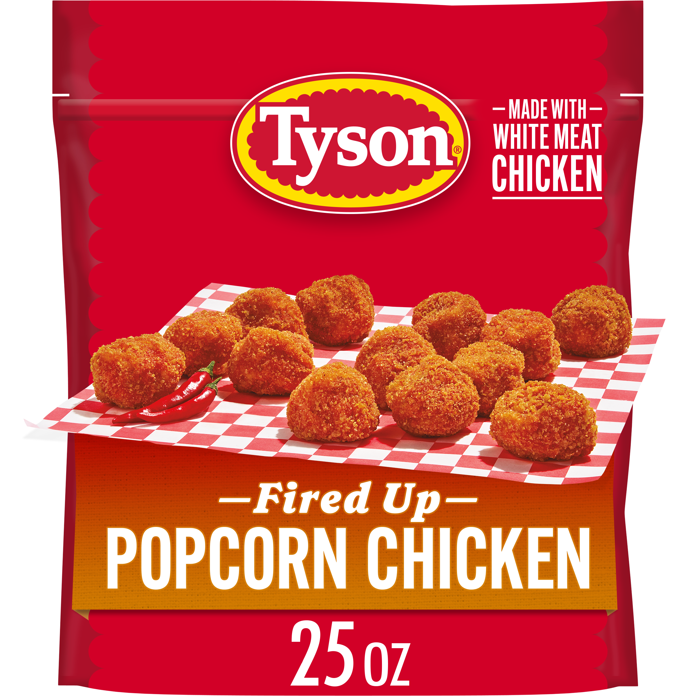Tyson Fired Up Popcorn Chicken 25 oz, (Frozen, Fully Cooked)