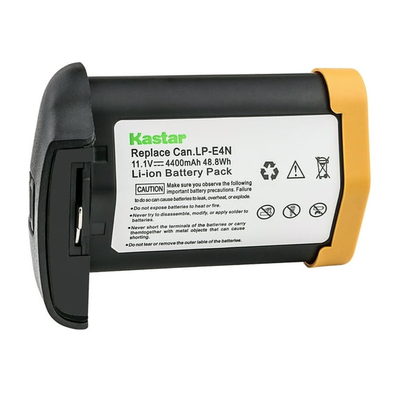[Fully Decoded] Kastar 1-Pack 11.1V 4400mAh LP-E4N Battery Replacement for Canon EOS 1D C, EOS 1D X, EOS 1D X Mark II, Mark 2, EOS 1D Mark III, Mark 3, EOS 1Ds Mark III, Mark 3, EOS 1D Mark IV, Mark 4