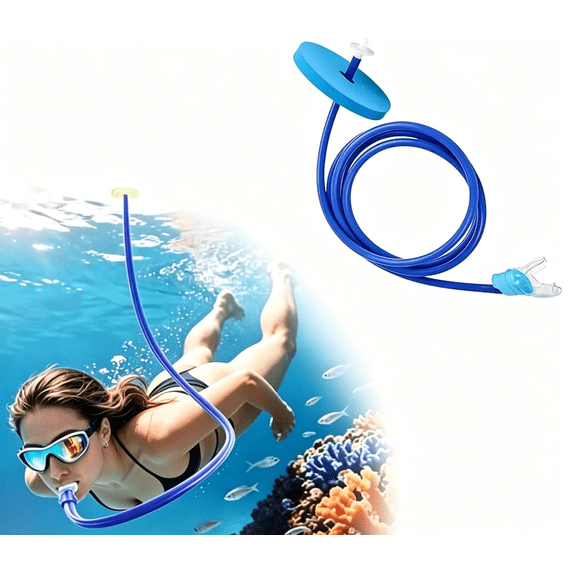 Fully Dry Single Tube Diving Snorkel, Underwater Breathing Device, Professional Swimming Camping Experience Safety Equipment for Adult Water Sports Activity
