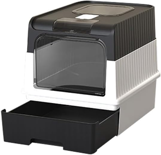 Fully Enclosed Cat Litter Box, Black/20.5*13.8in