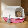 thumbnail image 1 of Fully Enclosed Cat Litter Box with Lid, Large Covered Litter Pan with Door, Odor Control Enclosed Litter Box with Viewing Window, Extra Large Cat Litter Box with Scoop and Mat, 1 of 7