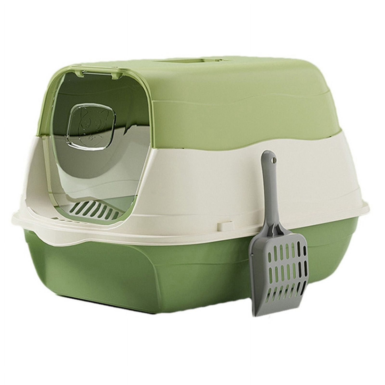 Fully Enclosed Cat Litter Box Splash-Proof Cat Potty Breathable Removable Kitten Toilet C_0t10