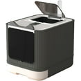 Fully Enclosed Cat Litter Box Top Entry, Upgraded Covered Litter Box