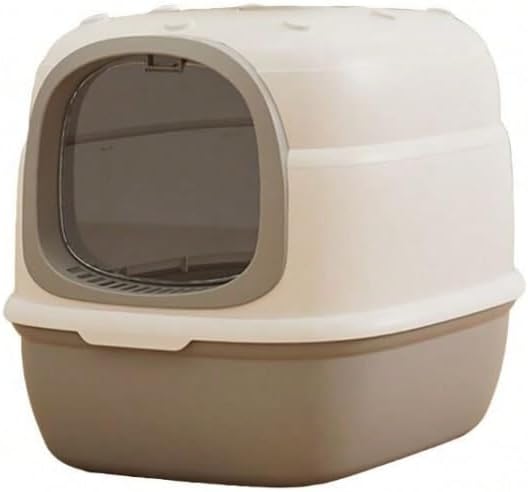 Fully Enclosed Cat Litter Box with Flip-Top Lid, Large Anti-Scatter Design, Odor Control, Spacious Toilet for Cats