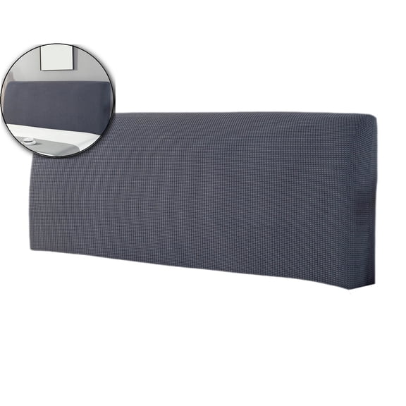 Fully Enclosed Elastic Headboard Cover – Dust-Proof, Machine-Washable Slipcover for Upholstered Bed Frames – Stretchable Polyester Protector with Zipper Closure