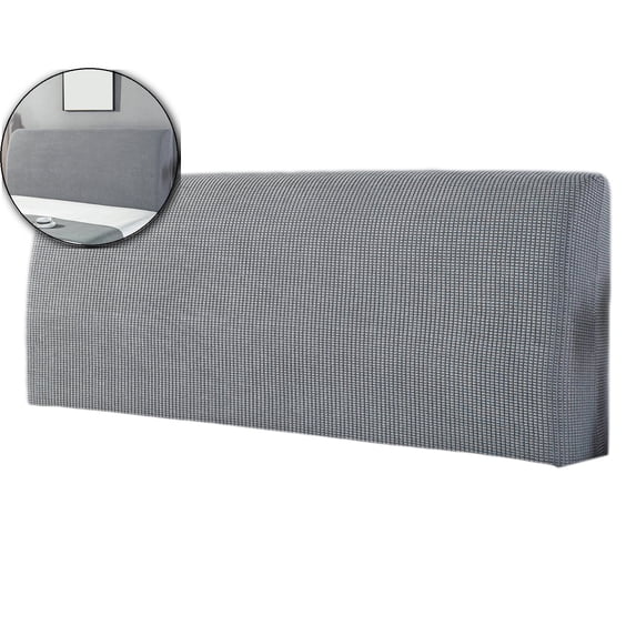 Fully Enclosed Elastic Headboard Cover – Dust-Proof, Machine-Washable Slipcover for Upholstered Bed Frames – Stretchable Polyester Protector with Zipper Closure