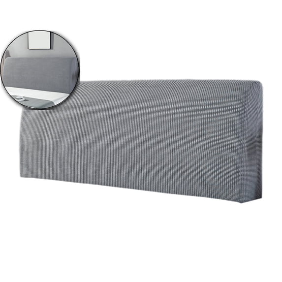 Fully Enclosed Elastic Headboard Cover – Dust-Proof, Machine-Washable Slipcover for Upholstered Bed Frames – Stretchable Polyester Protector with Zipper Closure