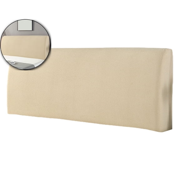Fully Enclosed Elastic Headboard Cover – Dust-Proof, Machine-Washable Slipcover for Upholstered Bed Frames – Stretchable Polyester Protector with Zipper Closure