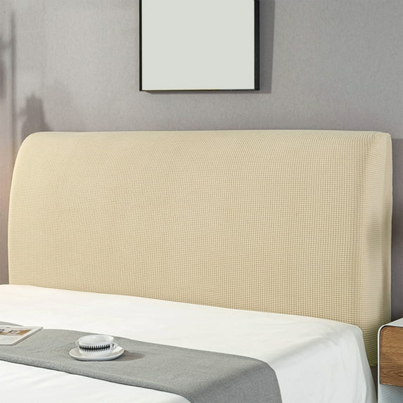 Fully Enclosed Elastic Headboard Cover | Modern Bedhead Protector Slipcover | Dust Proof Fabric for Upholstered Headboards | Stretchable & Washable Design