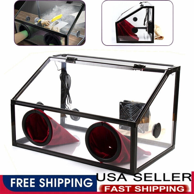 2-Hole Acrylic Dust Cover Box For Electric Grinding & Polishing – Fully Enclosed With LED Light, Powerful 5500rpm Fan, Dust Collection Bag – Clear Panel, Desktop Electric Grinding Dust Box 2-Hole Acrylic Dust Cover Box For Electric Grinding & Polishing – Fully Enclosed With LED Light, Powerful 5500rpm Fan, Dust Collection Bag – Clear Panel, Desktop Electric Grinding Dust Box